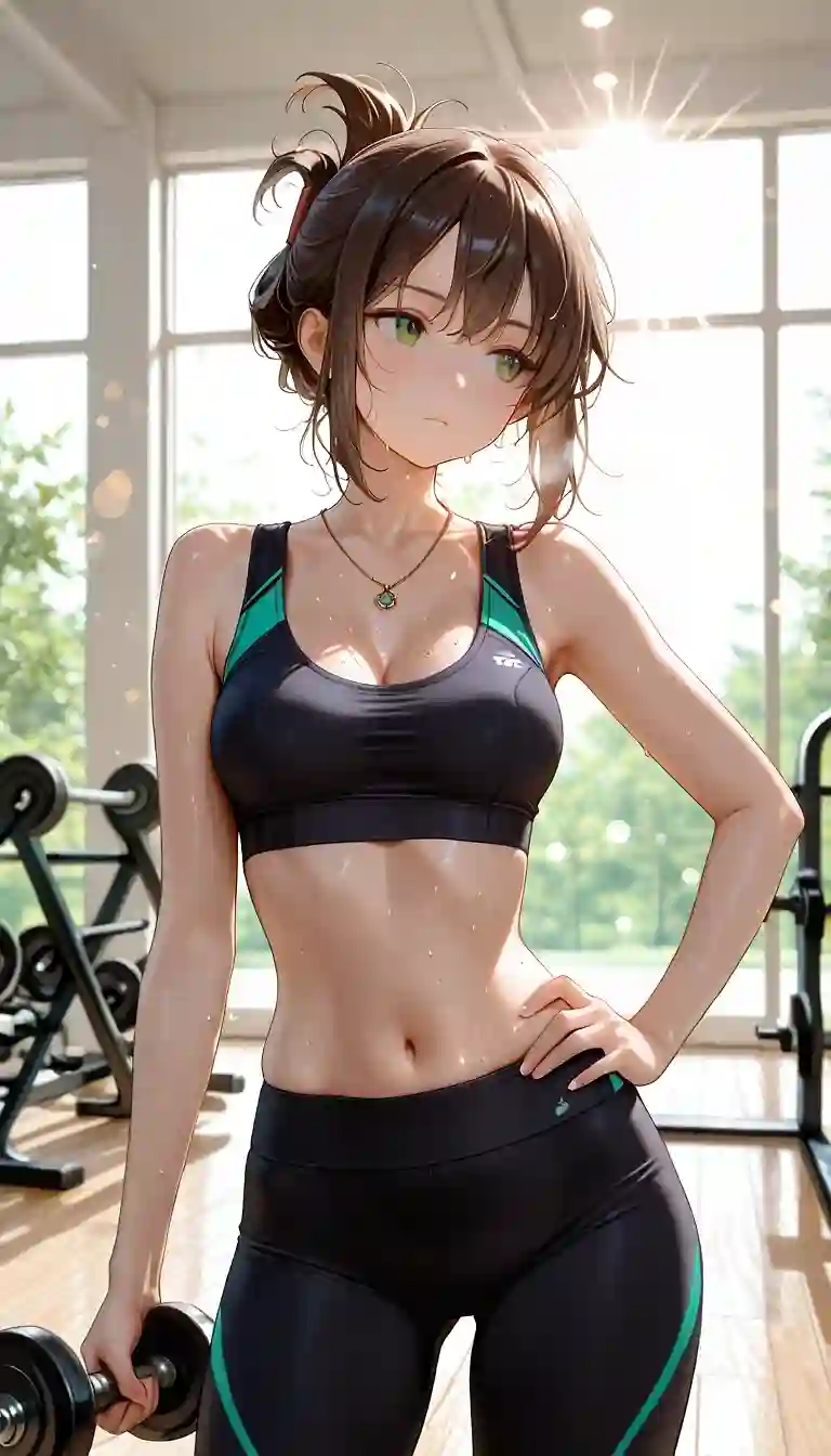 AI art "Workout and shower"