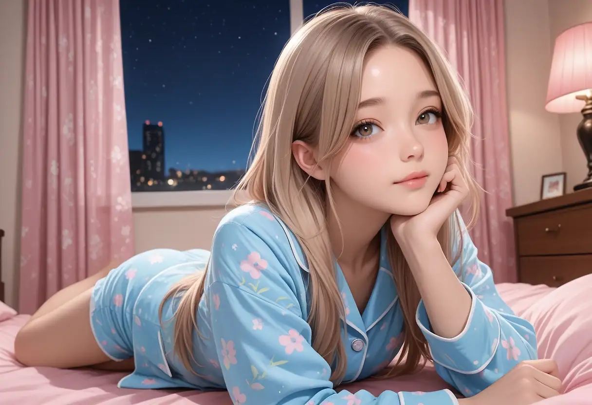 AI art "Nighttime Bedroom"