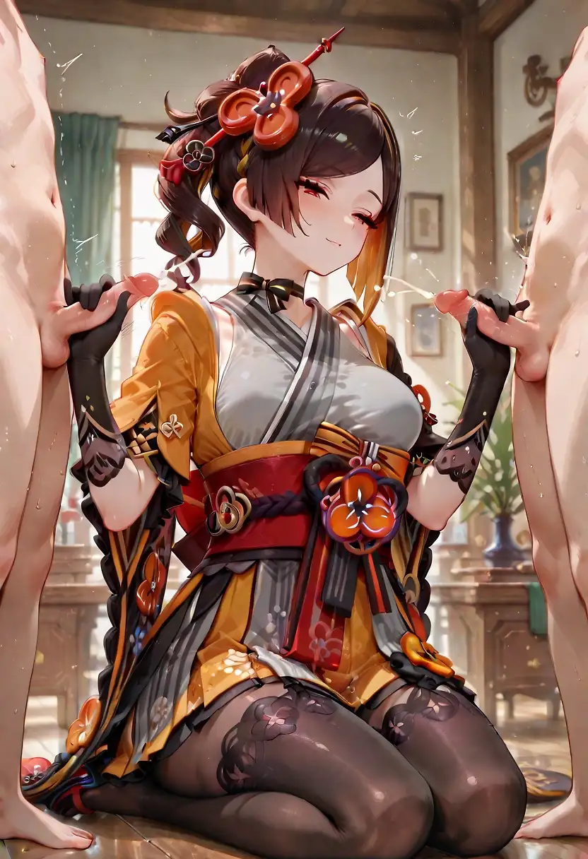 AI art "The true situation inside Chiori's tailor shop"