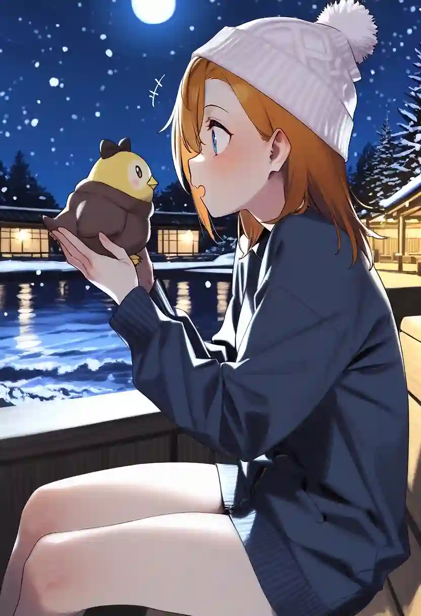 AI art "A Wild Winter Bird Appears!"