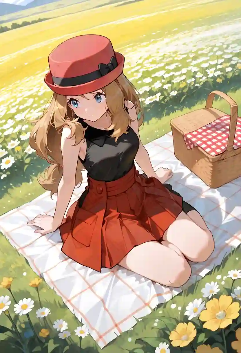 AI art "Serena cleaning up her mess"