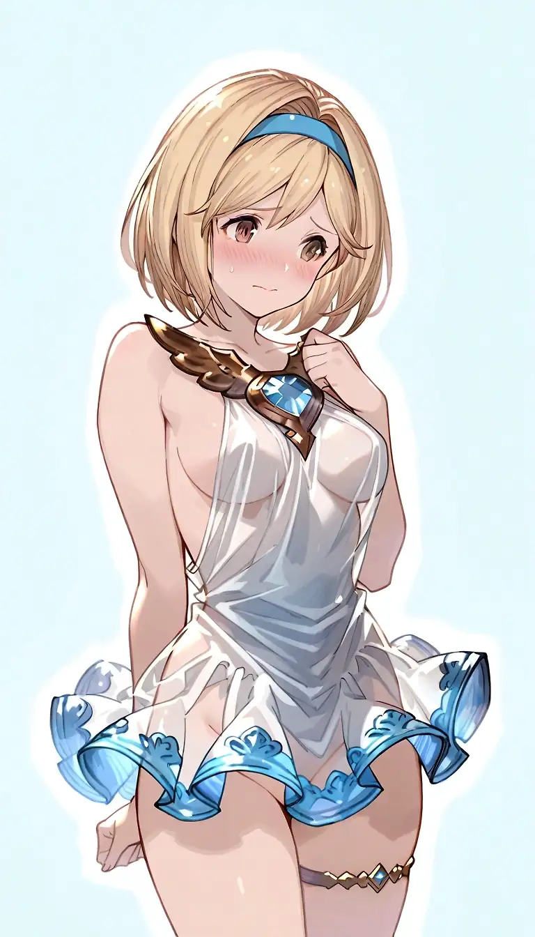 AI art "Trying Lyria's dress"