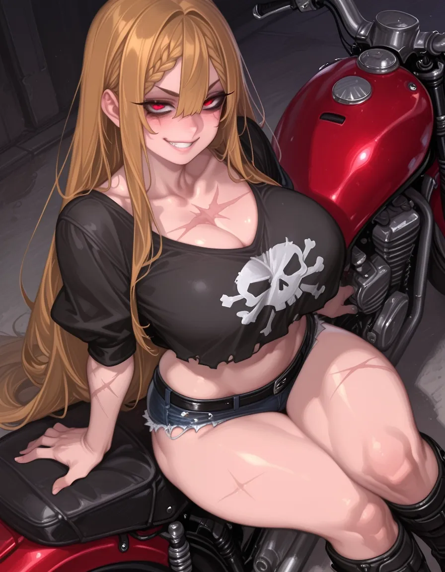 AI art "Biker mama"