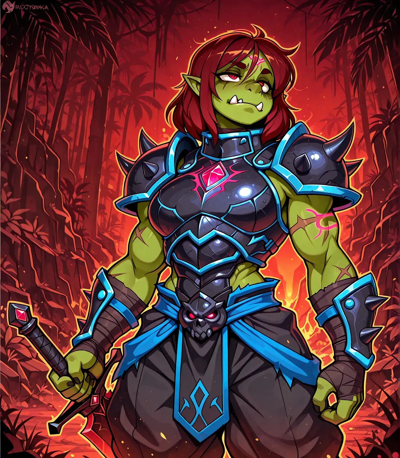 AI art "The Fangs of Gruumsh"