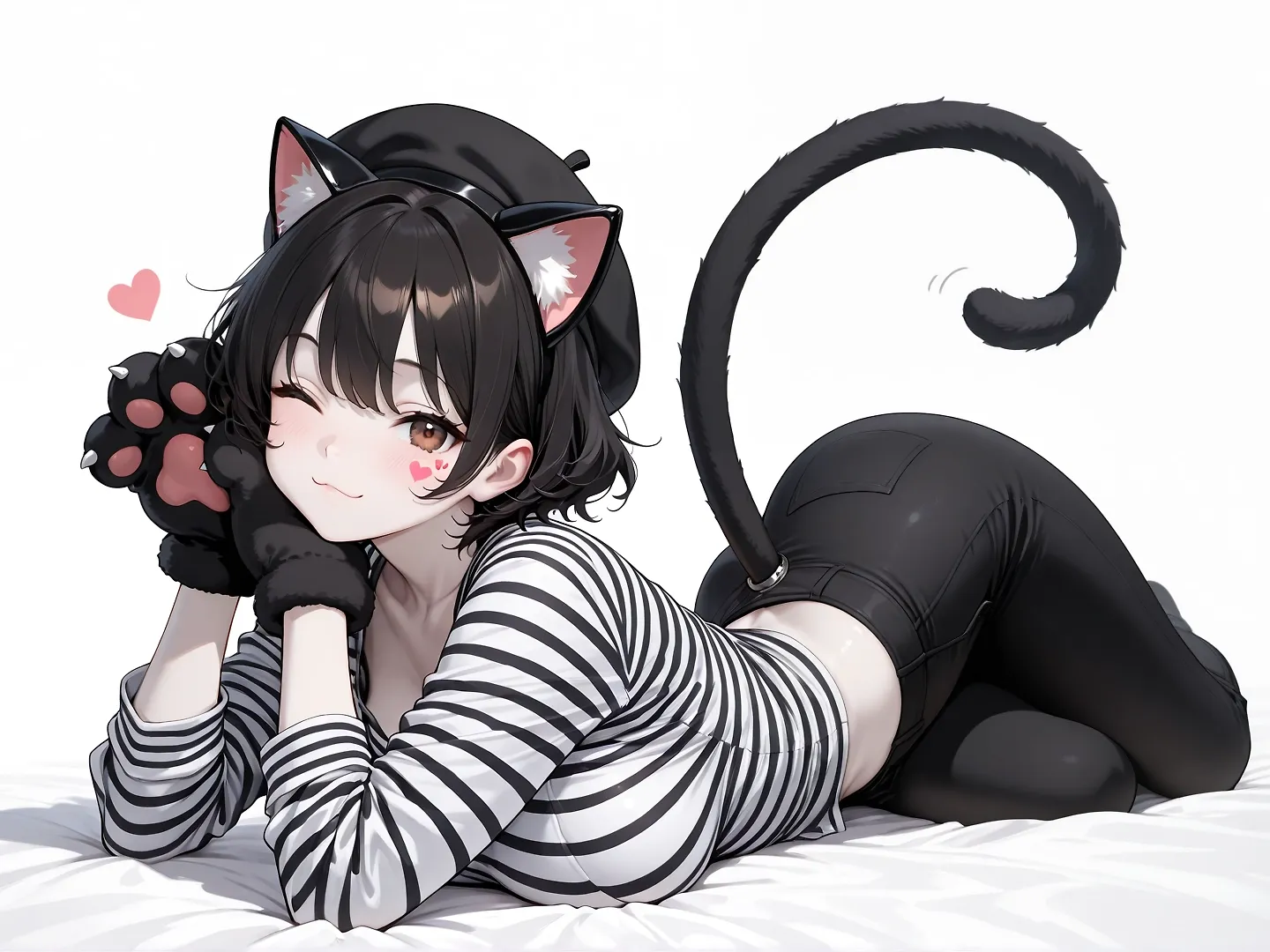 AI art "Congrats to Peterco on 4K!" with user description "Just a quick post to offer a very warm congrats to @peterco on this milestone! I don’t think anyone does catgirls better than him, and he’s been such a great pillar in this community. He deserves all the love, and here’s to 4K more! Nyaa~"