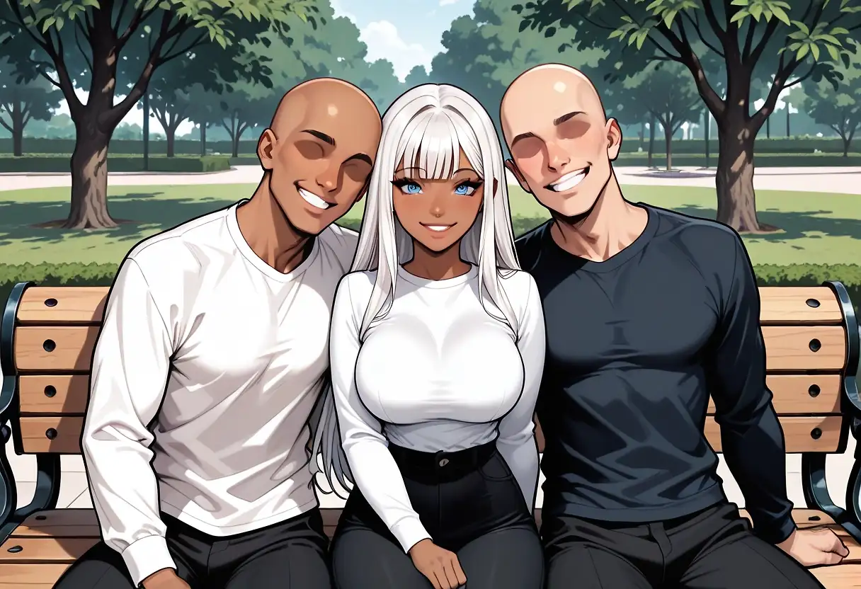 AI art "Park meeting"