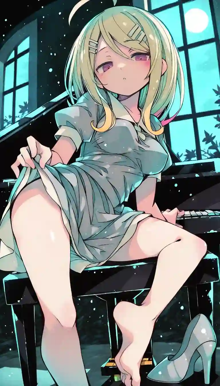 AI art 'Kaede in the Moonlight <3' with user description 'various compositions, similar prompts'