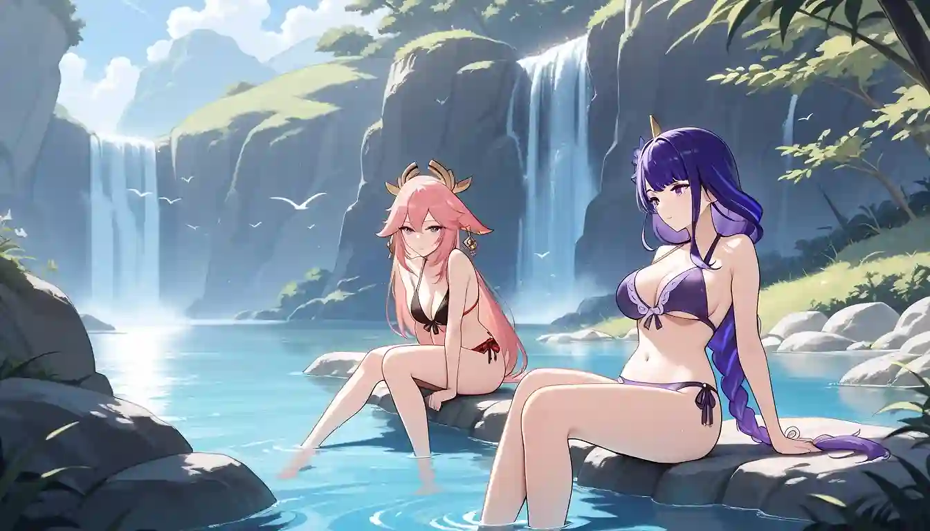 AI art 'relax miko and Ei'