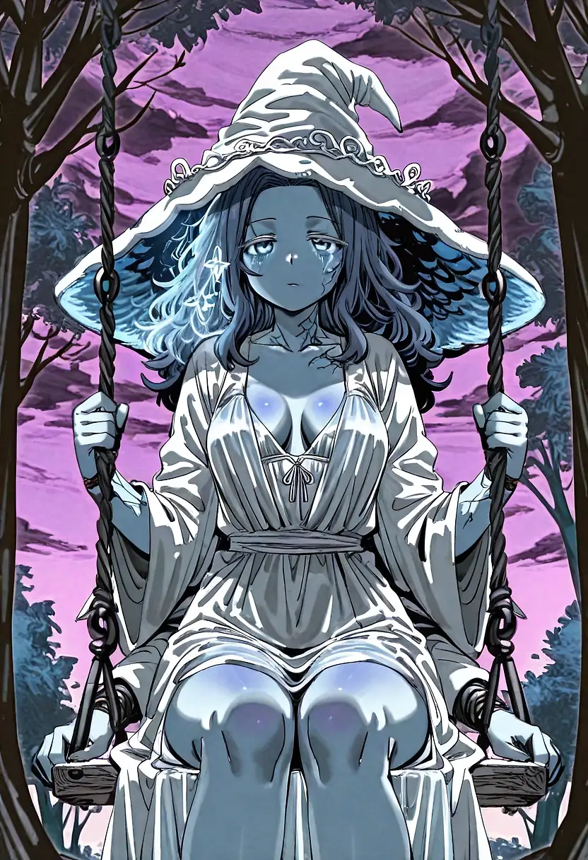 AI art 'Ranni on a Swing <3' with user description 'various compositions, similar prompts'