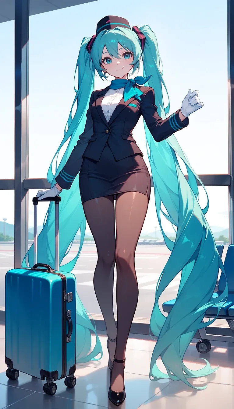 AI art "flight attendant roid"
