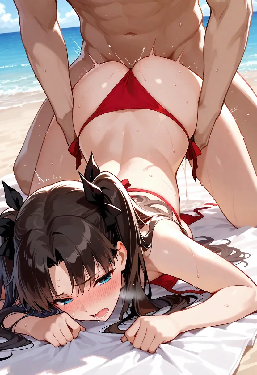 Rin At the beach