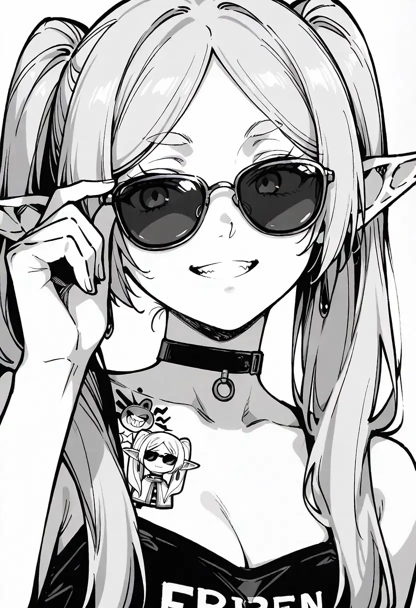 AI art 'ヘ(°￢°)ノ' with user description 'Bored at work. Fun way to pass time :D'