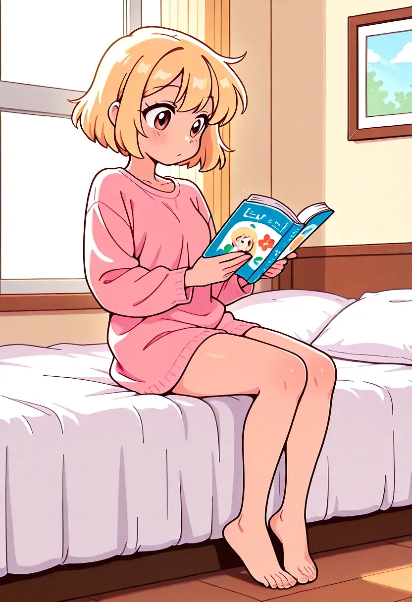 AI art "the blonde girl"