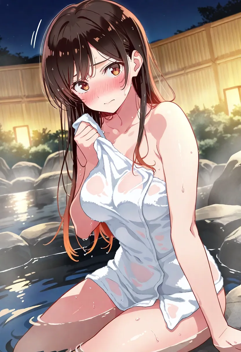 AI art "Onsen with Chizuru Pt.01"