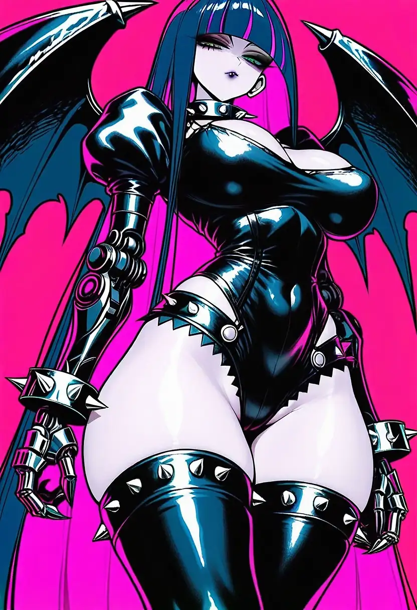 AI art 'Stocking (PSG) x Gothic Cyborg Demon/Angel'