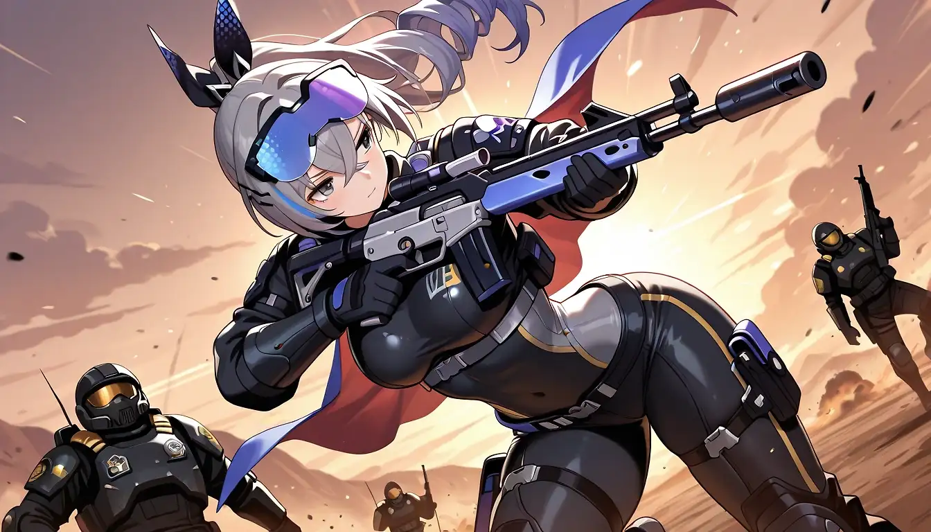 AI art 'Silver Wolf lands in Helldivers'