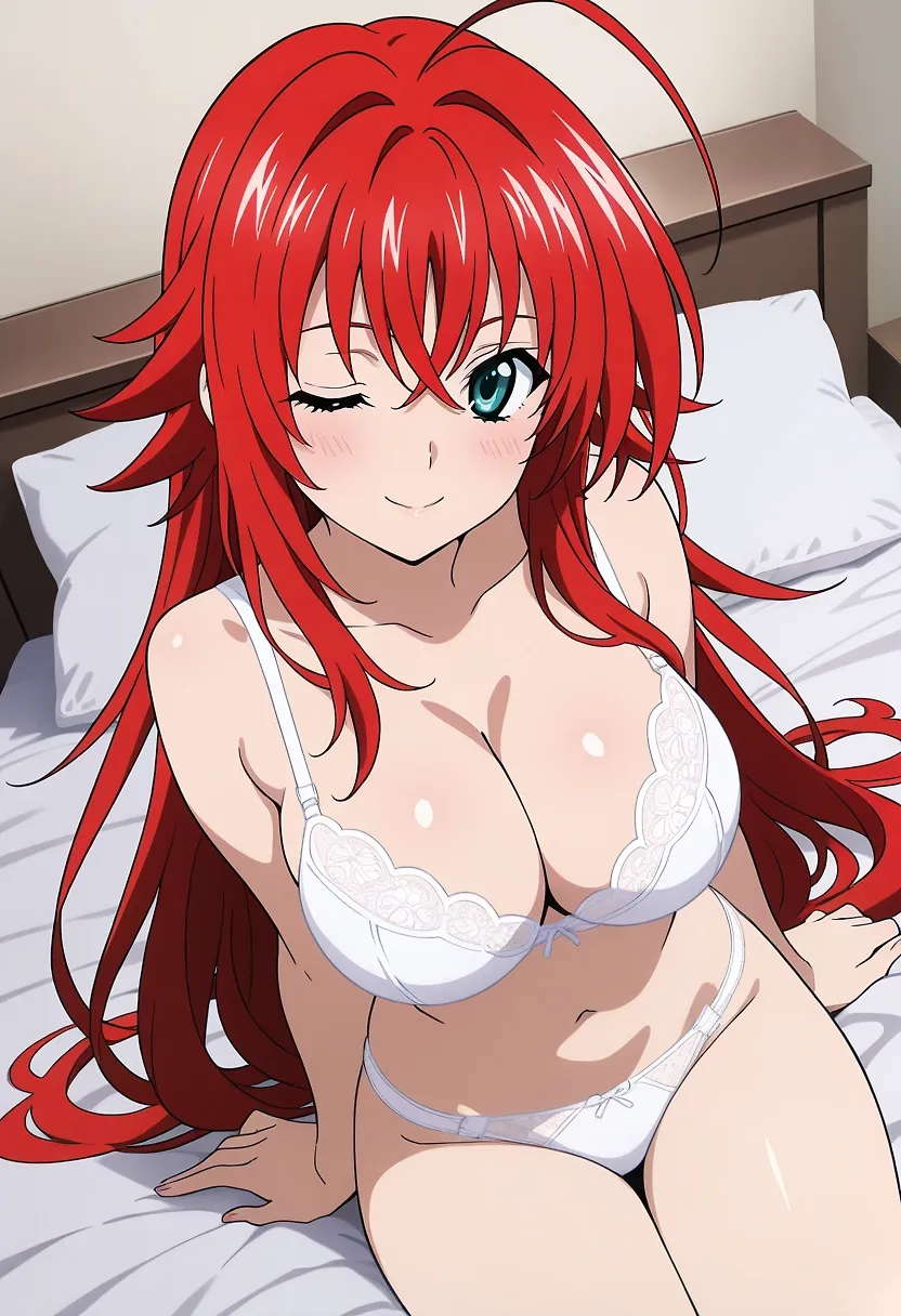 Rias on the bed