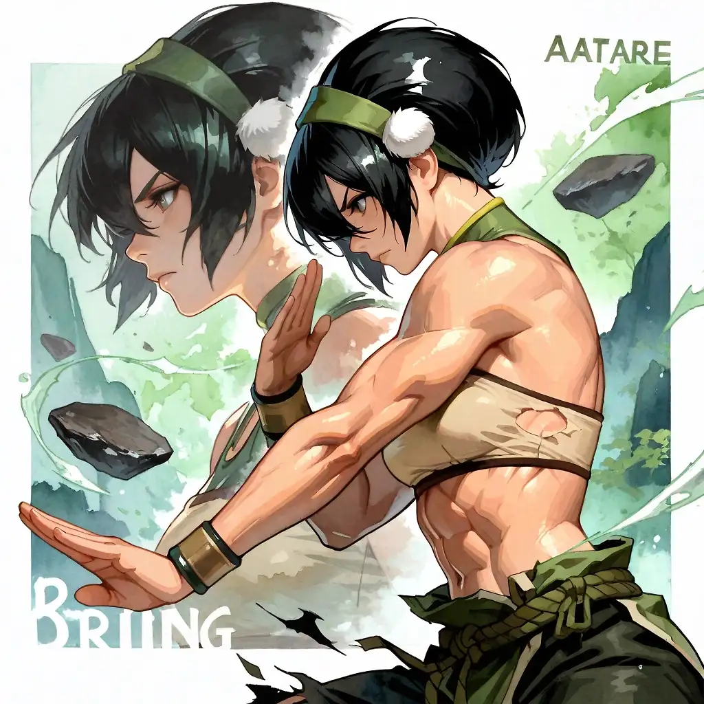 AI art 'The Greatest Earthbender in the World' with user description 'Inspired by @kokoroto's Cammy post, tried to play around and see if I could get it. @kokoroto really kicked it out of the park with the results. Please go check out their post if you haven't. Everything on that set looks so intentional, not sure how else to explain it. 

https://betterwaifu.com/post/kso1mc1'