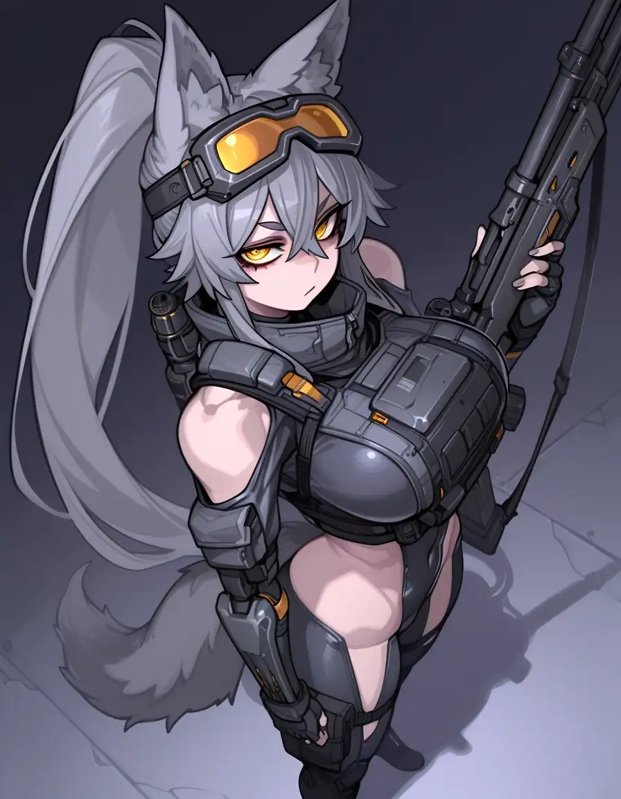 AI art 'Tactical Wolf Girls'
