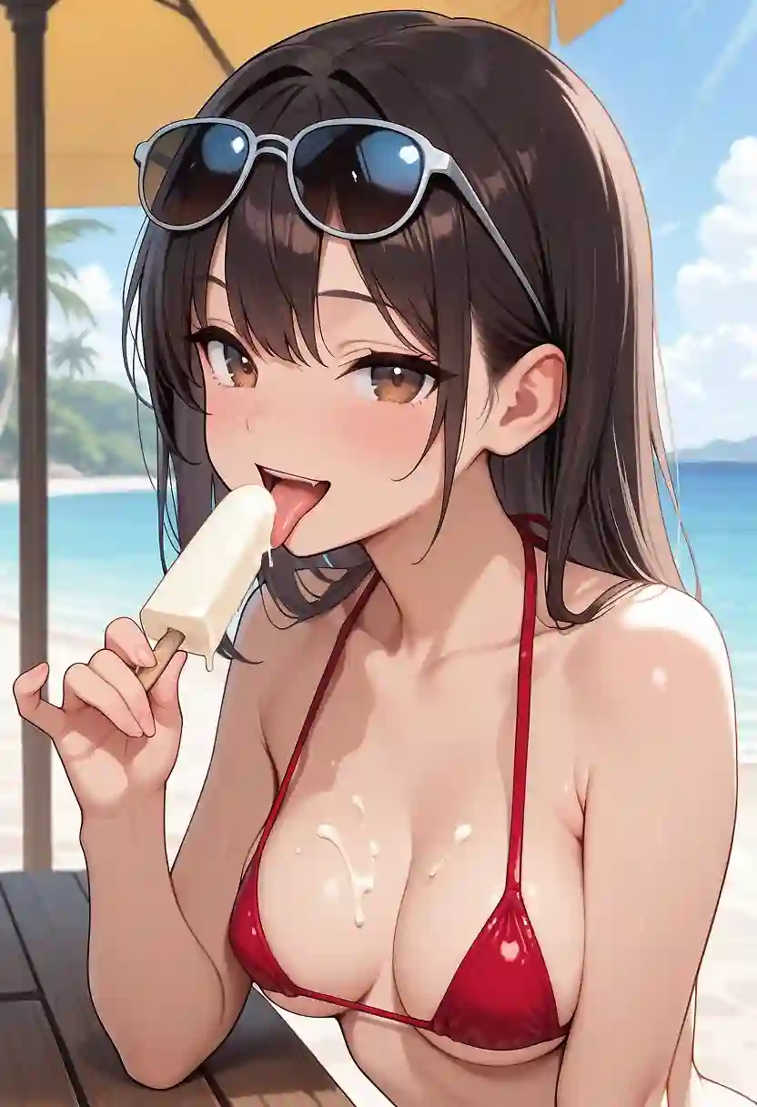 AI art 'Ice cream' with user description 'Slurping sounds...'