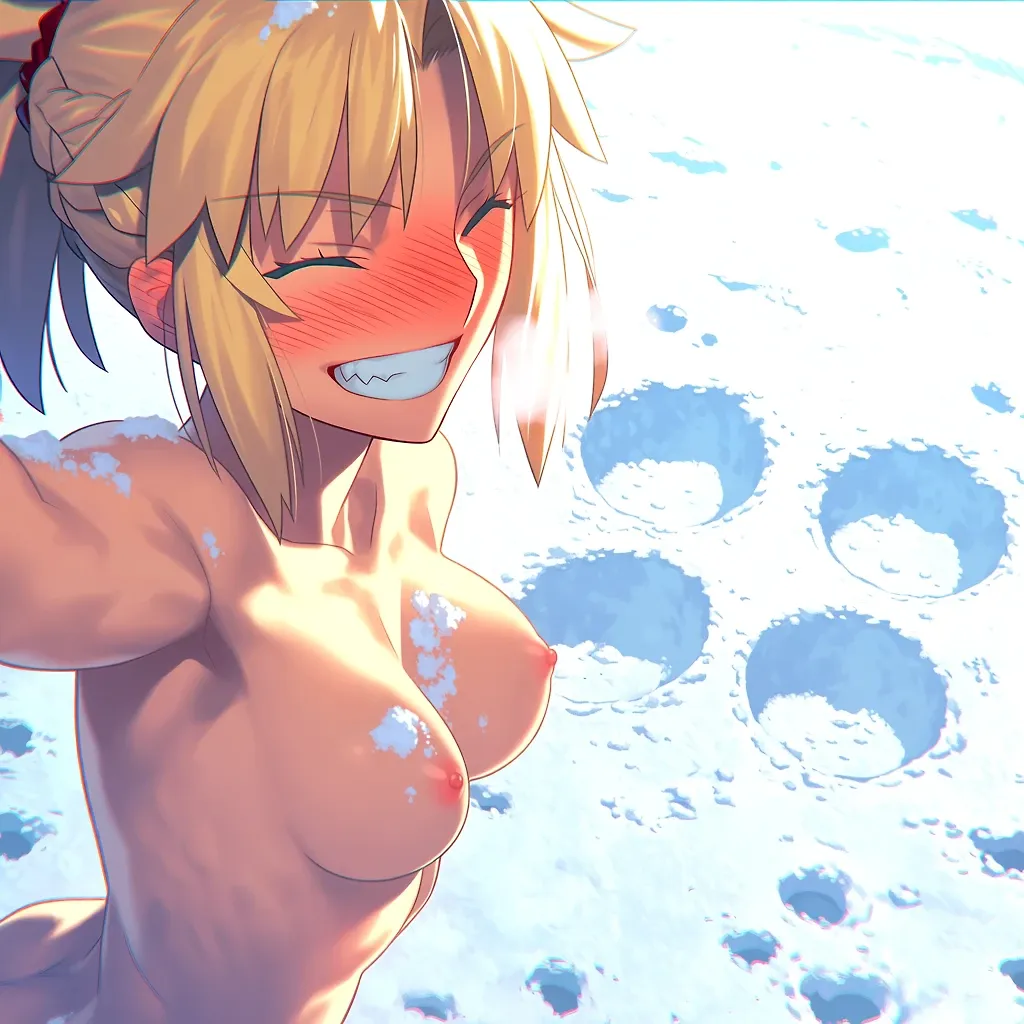 AI art "Mordred Having Fun ❄️"