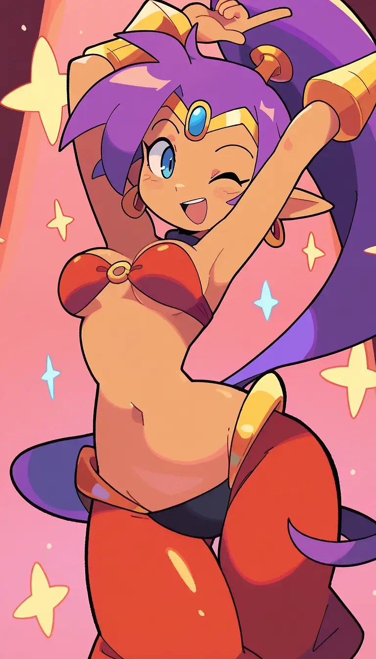 AI art "I love Shantae"