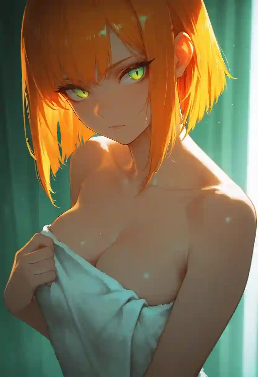 AI art "900 followers - towel only"