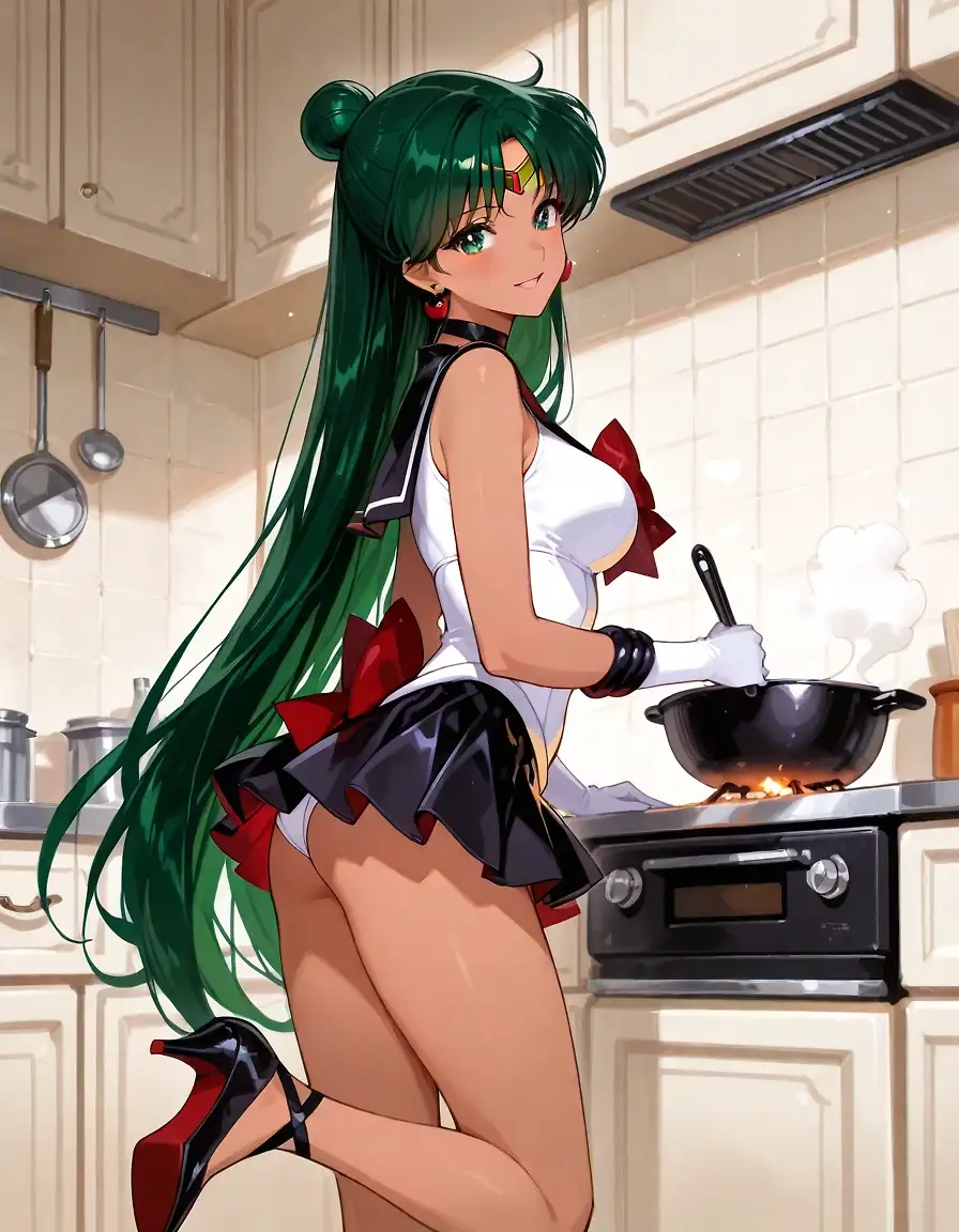 AI art 'Sailor Pluto Cooking'