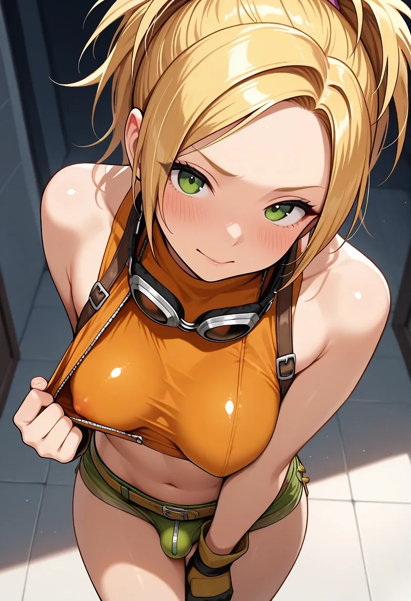 Rikku playing naughty