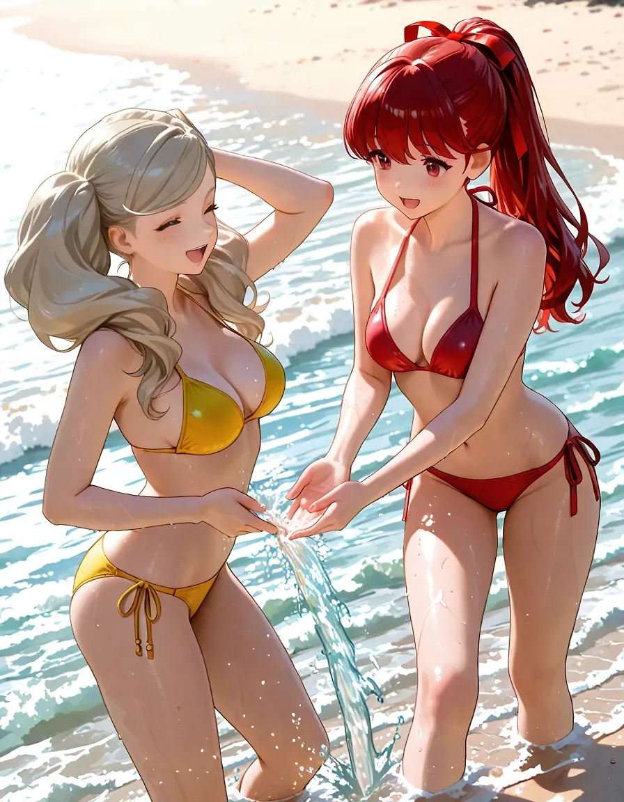 kasumi&anne-threesome on the beach