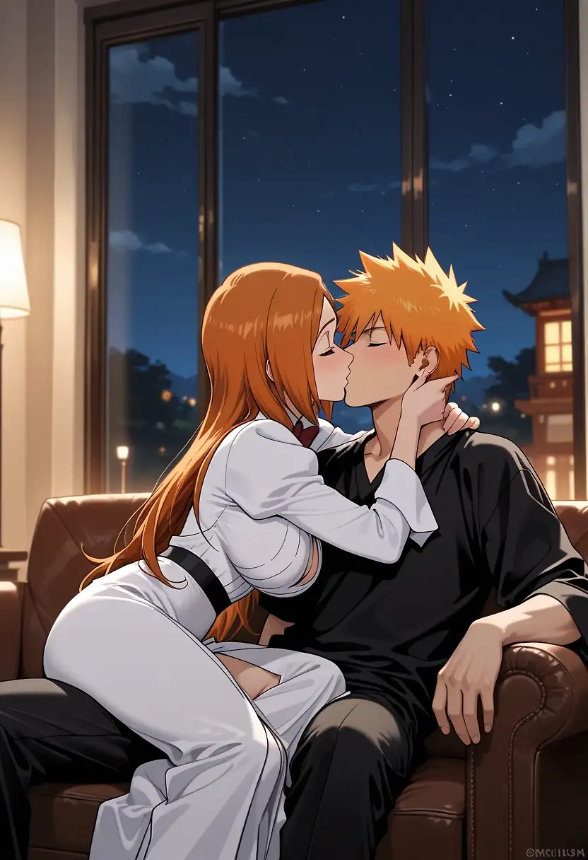 AI art 'Ichigo X Orihime' with user description 'I did my best.'