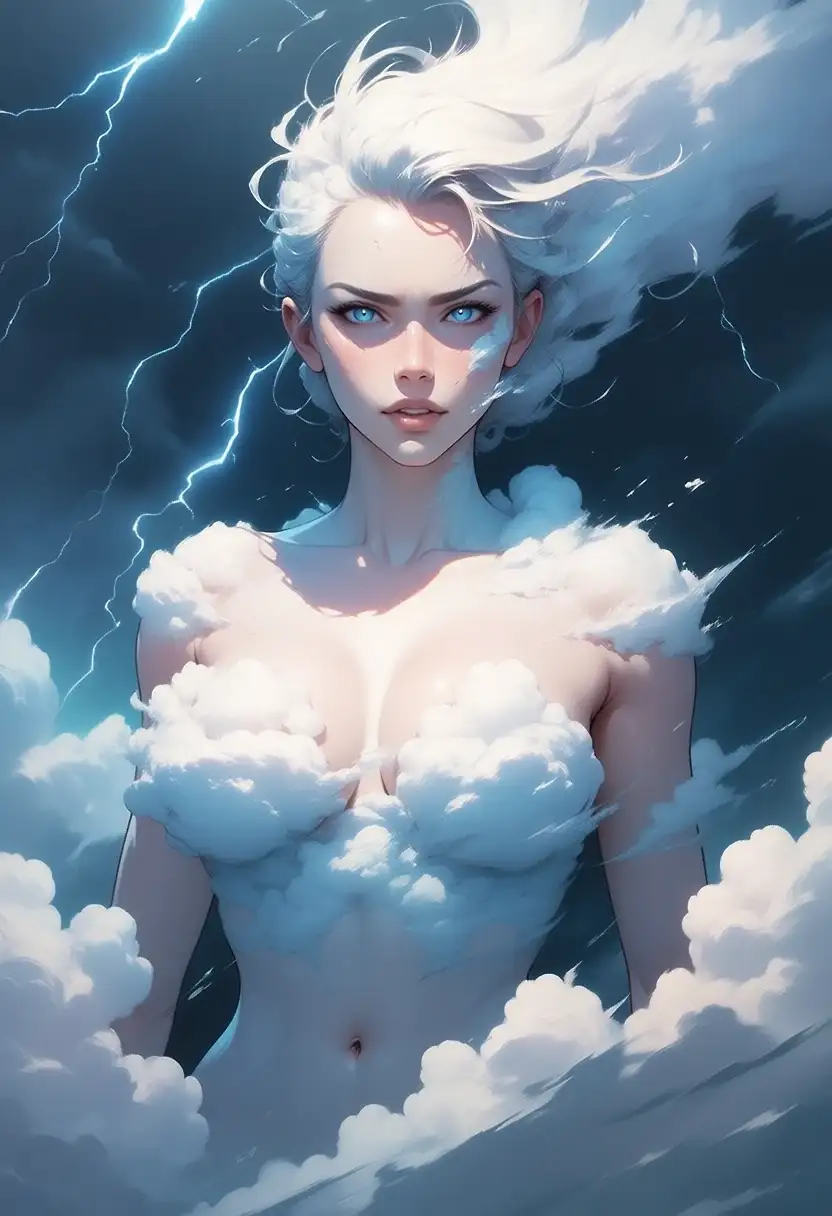 AI art 'Storm maiden'