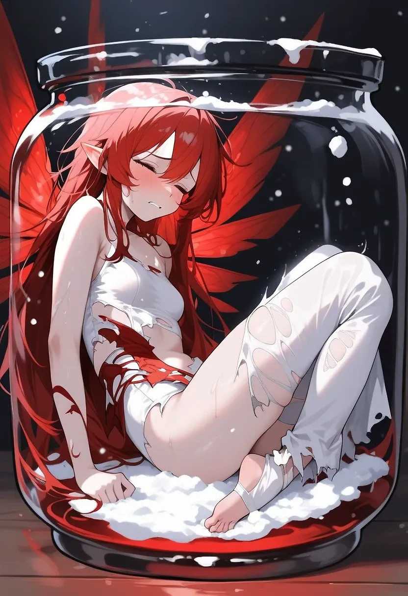 Crimson Wings in Glass