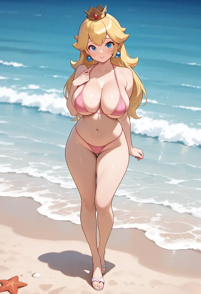 AI art "Princess peach beach"