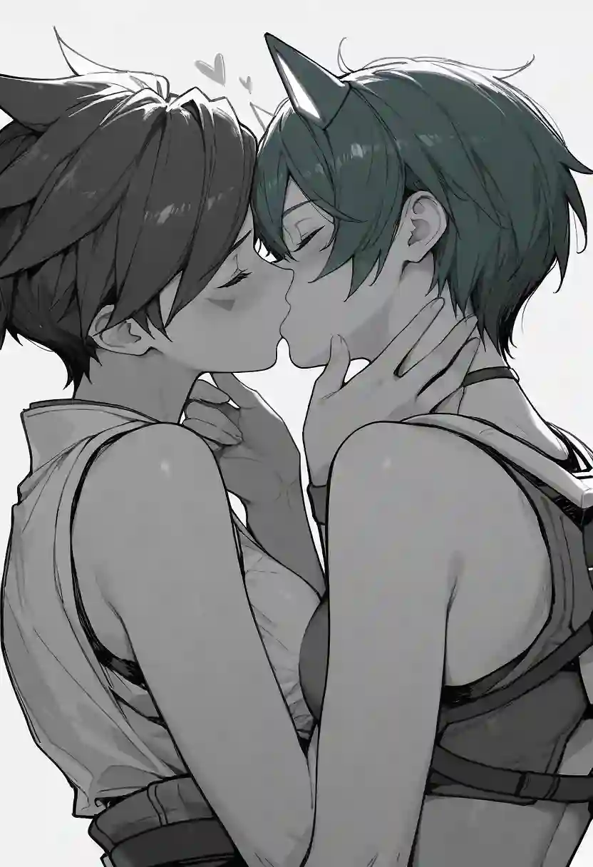 AI art 'Kiriko and Tracer having an intimate moment'