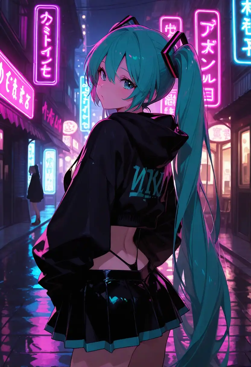 AI art "Hatsune Miku's first date went as planned"
