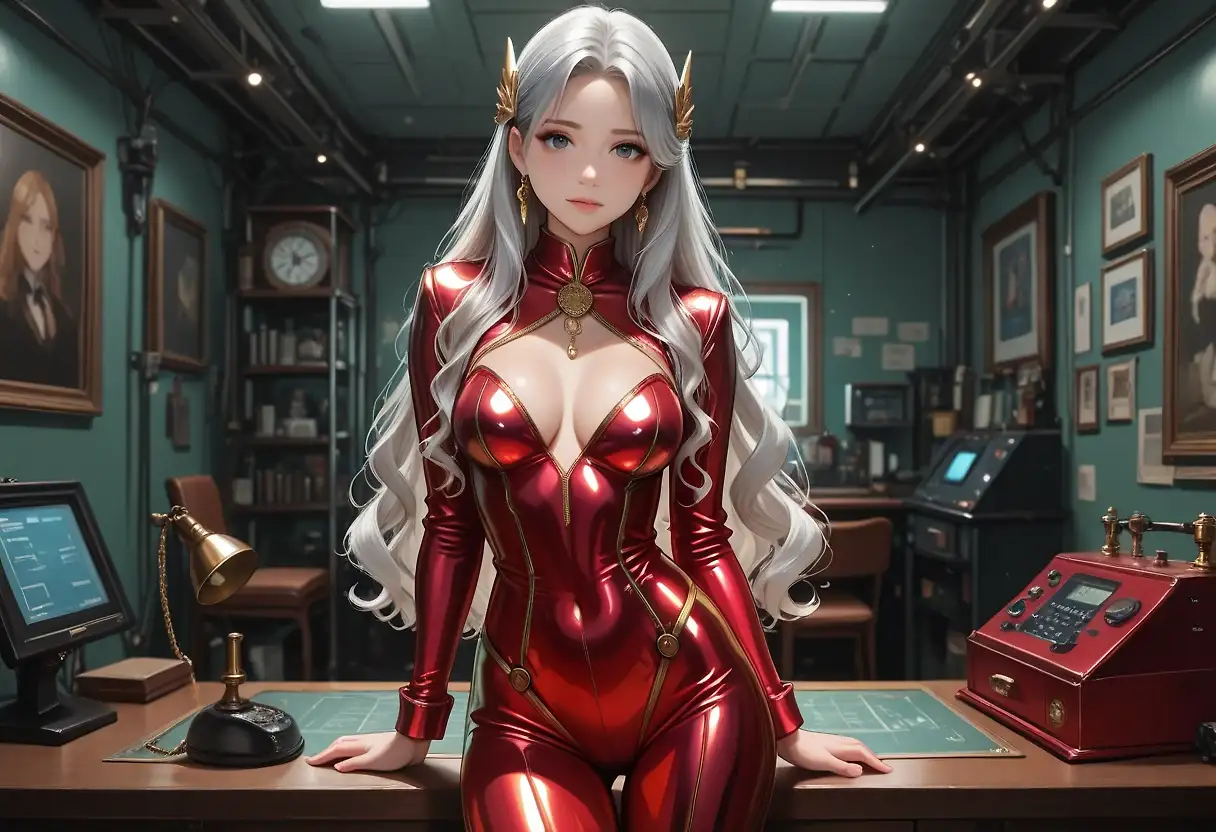 AI art "Red metal suit"