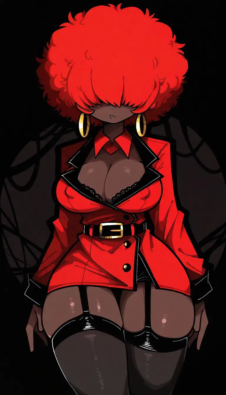 AI art 'Ms Bellum (PPG)' with user description 'Experimenting with a few art styles and created this.
Reminds me of the Kids Next Door cartoon style'