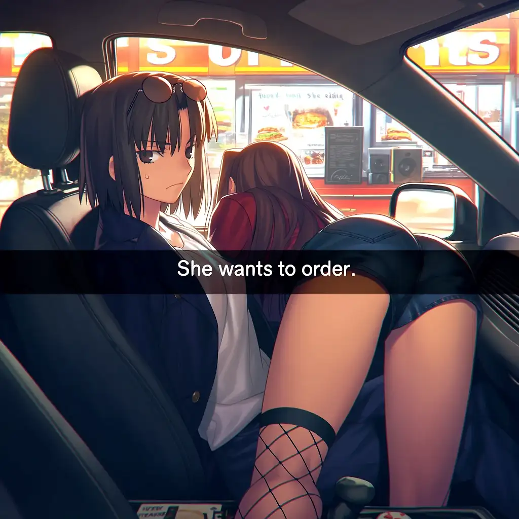 AI art 'Ordering with Shiki Ryougi & Aozaki Aoko'