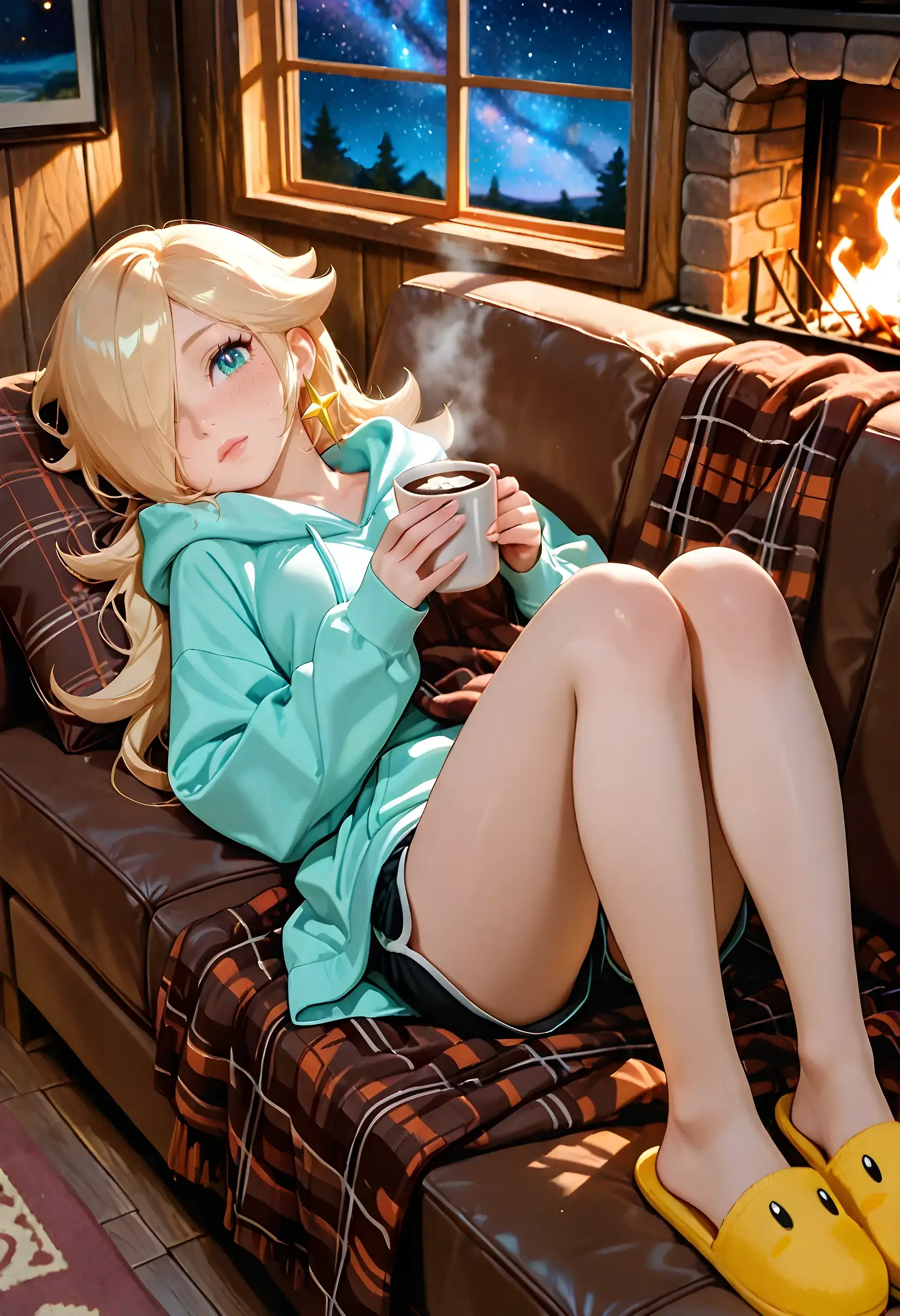 AI art "Rosalina's Lap Pillow"