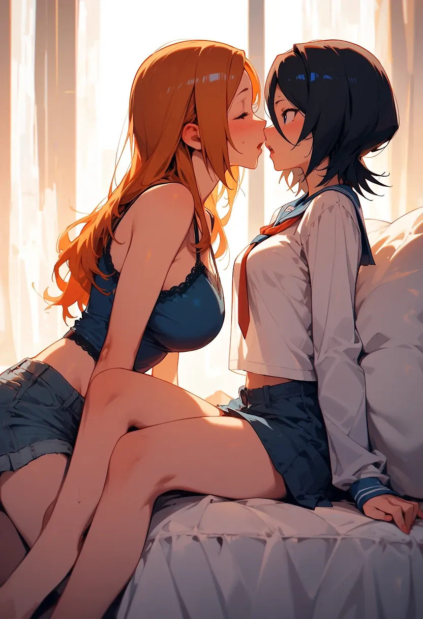 AI art "love - rukia, orihime"