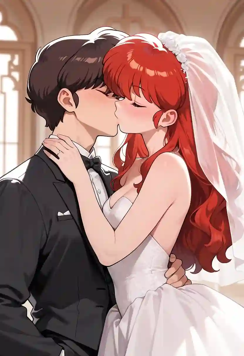 AI art 'Mrs. Kuno' with user description 'Tatewaki: The pills I stole from that old man seem to be working really well!
Ranma: What did you say, honey?
Tatewaki: Nothing, honey! Come here! I'm going to give you twins! :D'