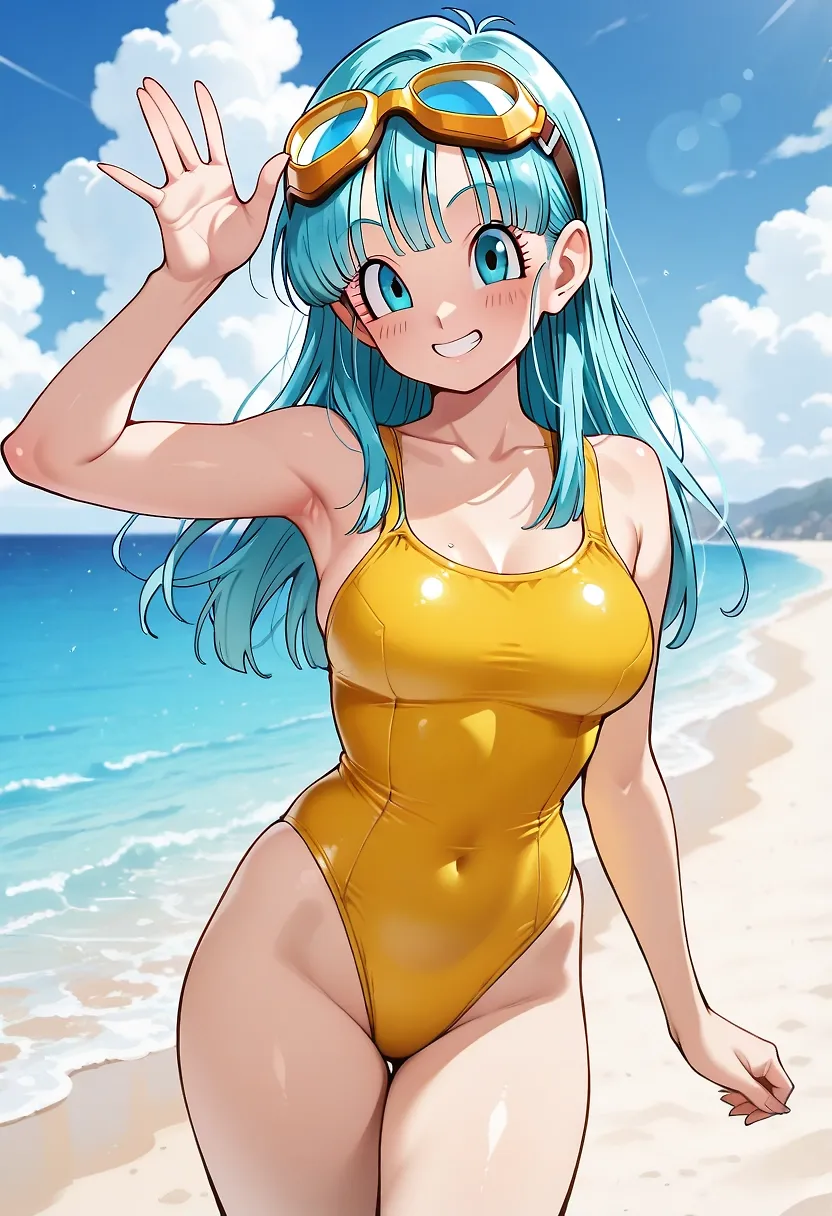 Maron's classic yellow swimsuit (SFW)