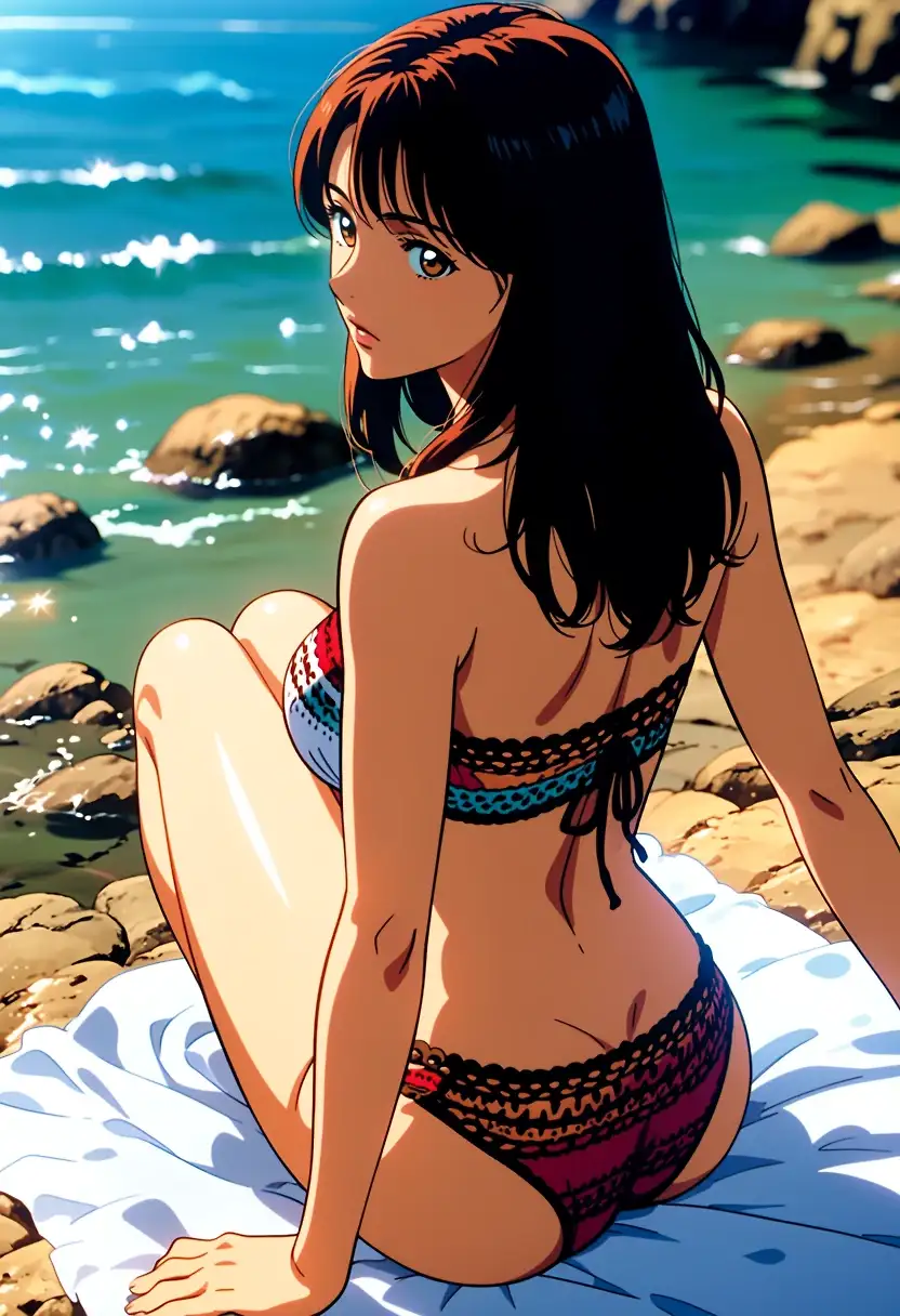 AI art 'At the beach'
