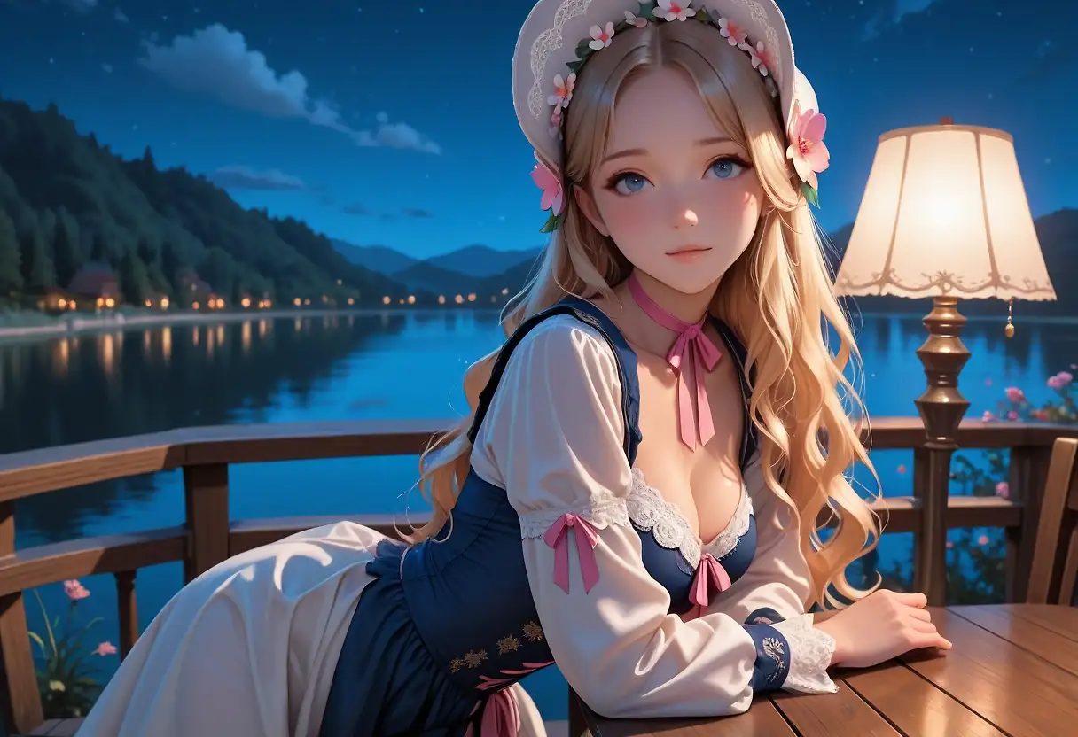 AI art "Lake at night"