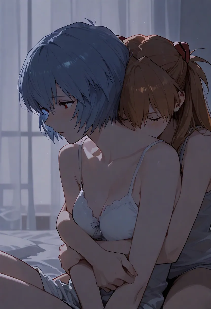 Asuka and Rei intimate moments