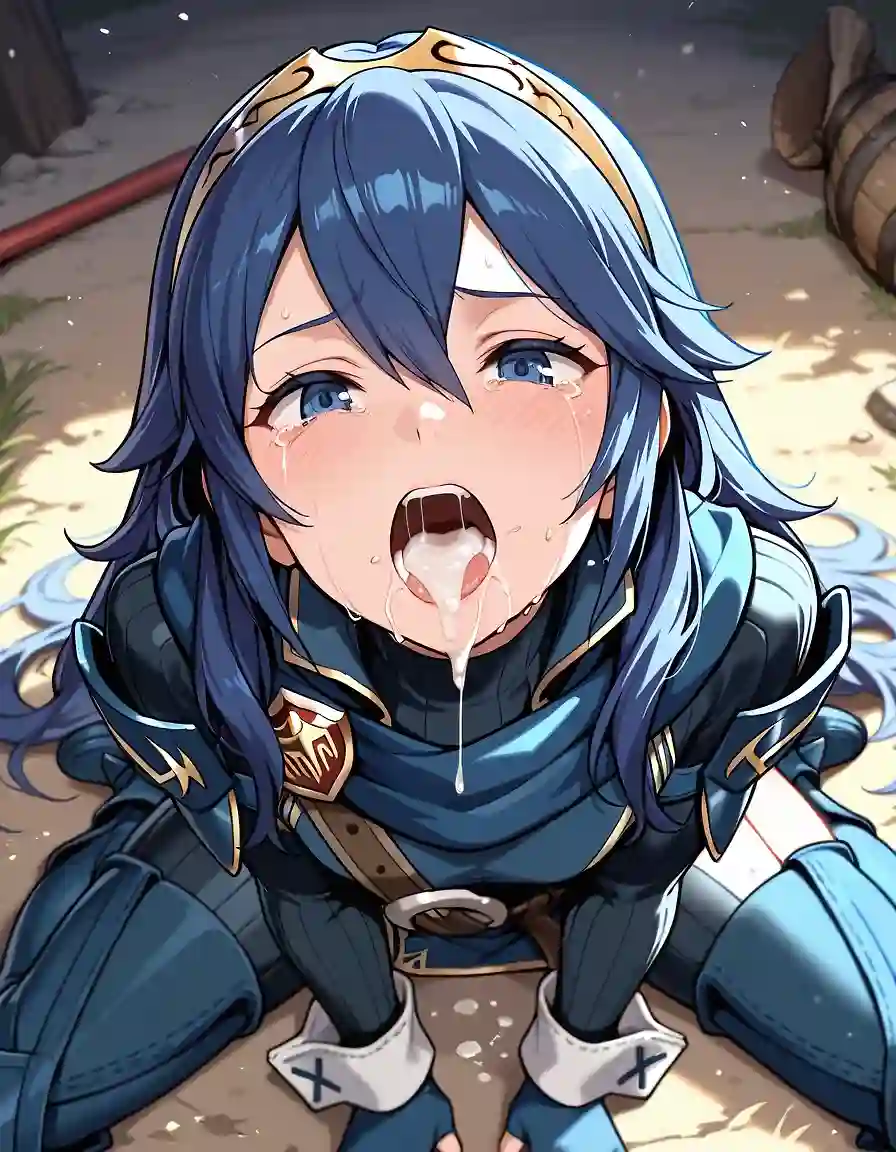 AI art "Lucina defeated post fellatio"