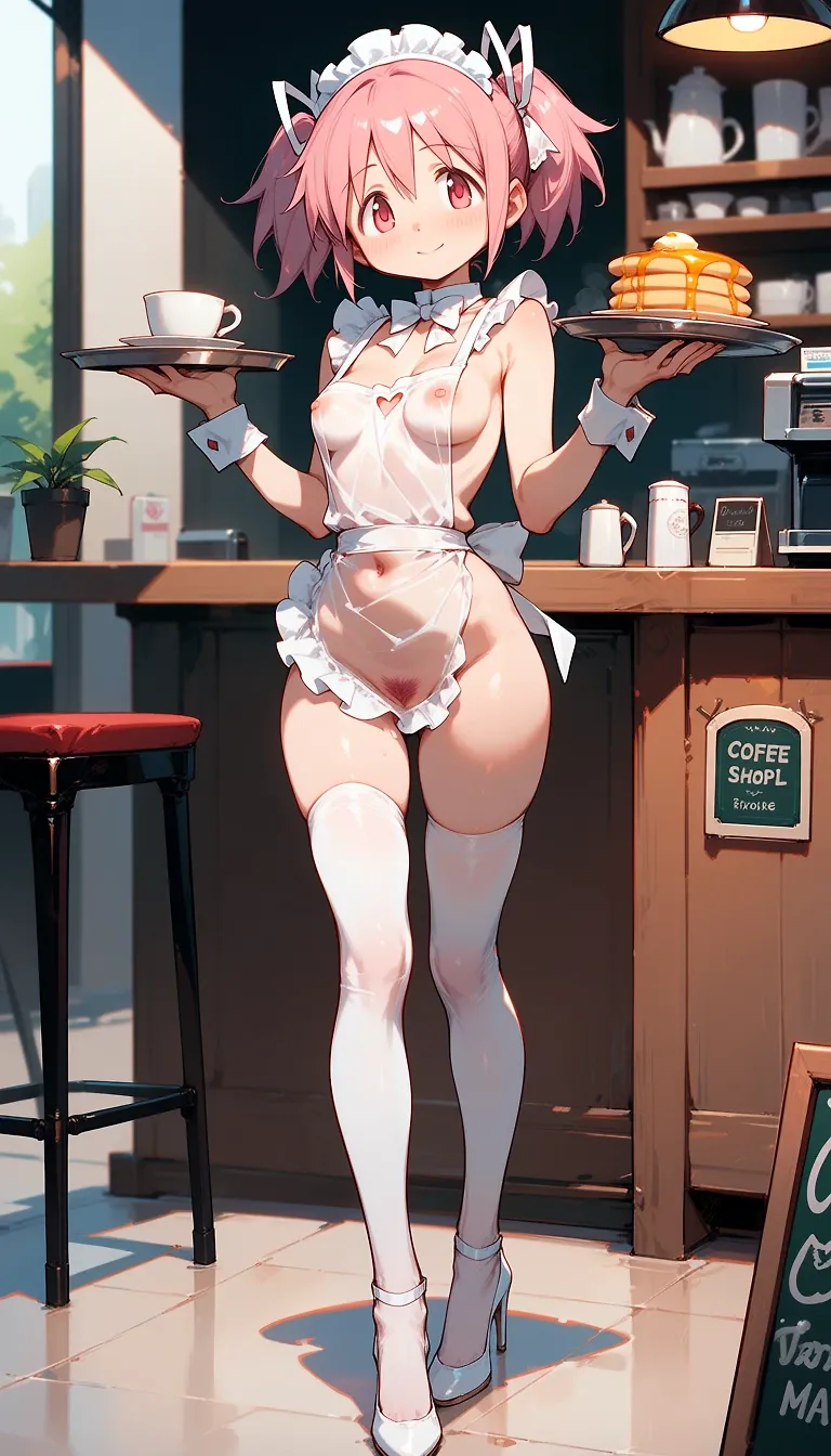 seethrough apron madoka