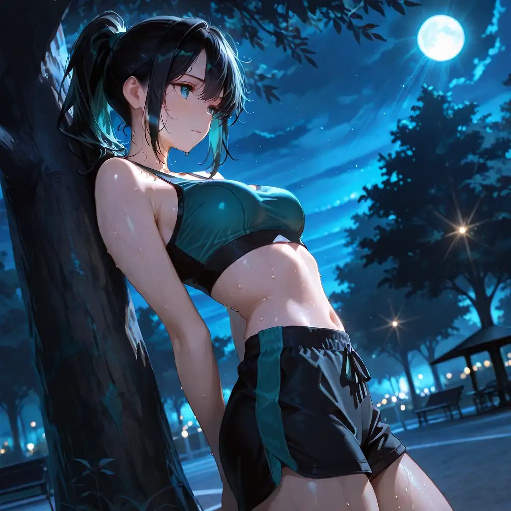 AI art 'Late Night Run'