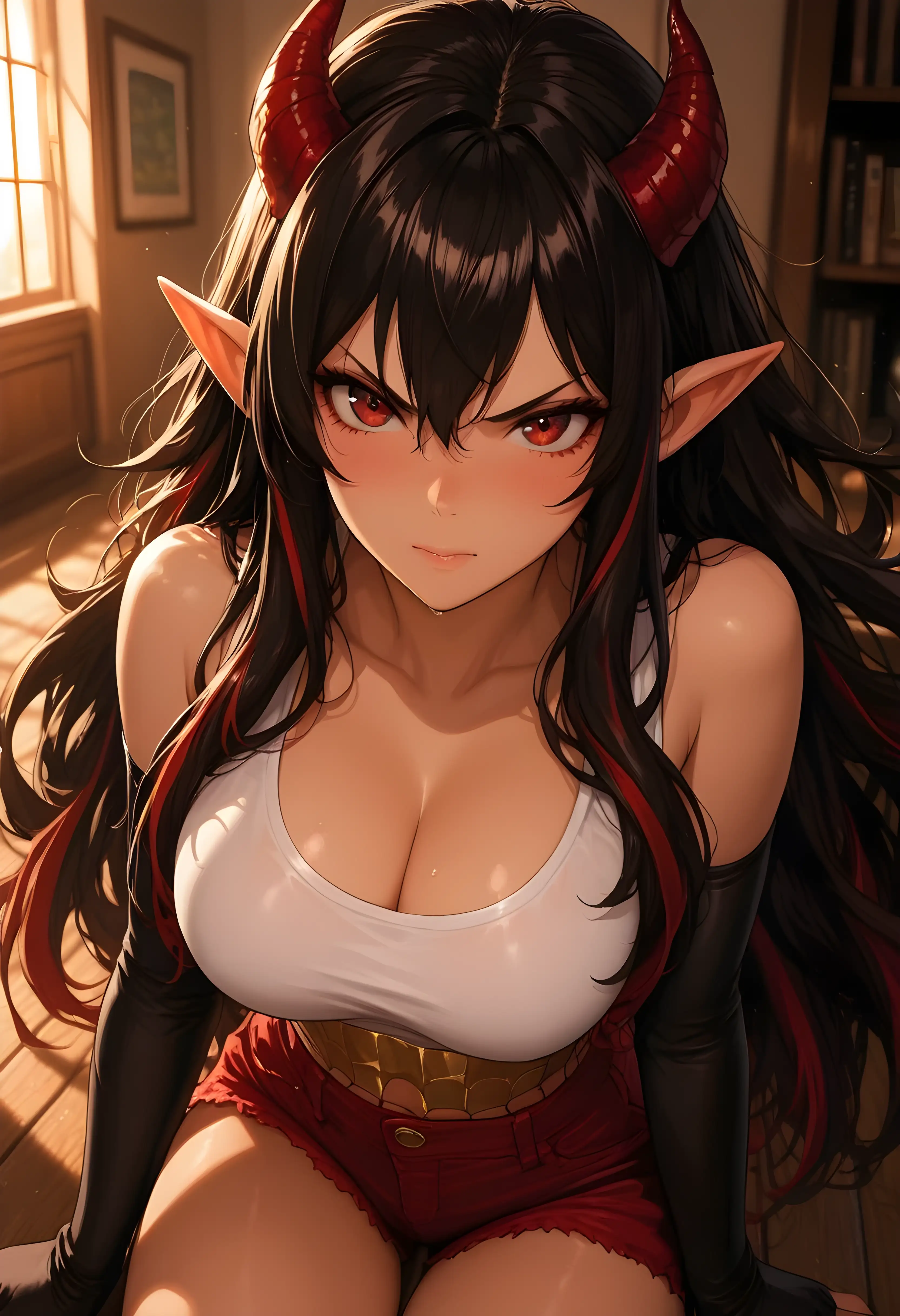 AI art 'You said we could go to the park…' with user description 'Future queen of hell'